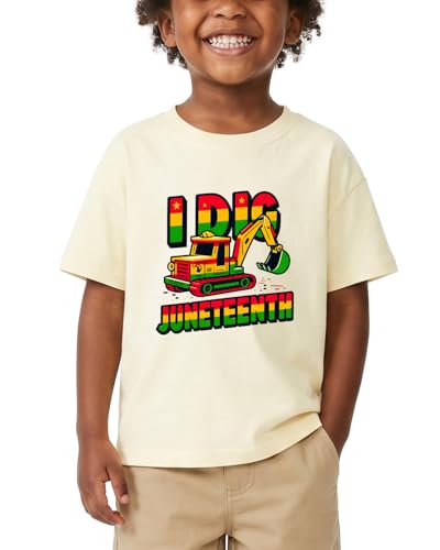 Sianelle Kids Juneteenth T-Shirt Boys Girls Tee 1865 June 19th Black History Shirts Short Sleeve Cotton 2-8T