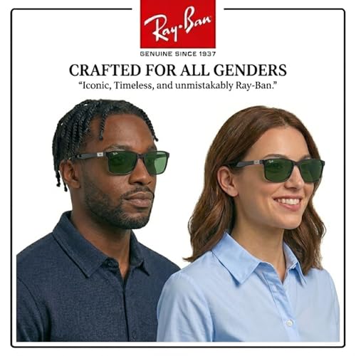 Image of Ray-Ban RB3721 Square Shaped Sunglasses for Men & Women with Official RAYBAN Eyewear Kit