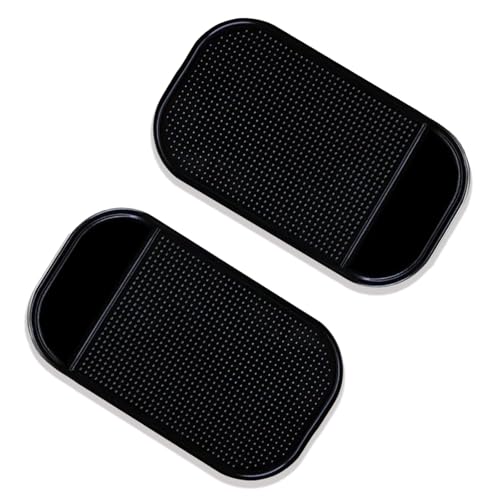 2 Stück Auto Armaturenbrett Anti Rutsch Matten,Antirutschmatte Anti Rutsch Matte,Silikon-Fixiermatte,Waschbare Silikon Gel Auto Innenmatte zum Halten von Handy Schlüssel Sonnenbrille Münzen-140×80mm