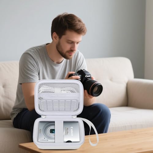 Funda rígida para cámara Canon PowerShot ELPH 360 HS blanca miniatura 7