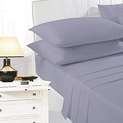 HUMLIN Gray Double Fitted Sheet Bed Sheet