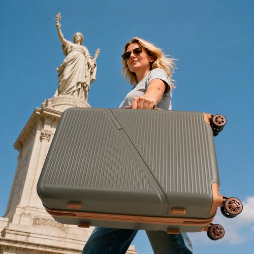 Image of Cosbarn Luggage Sets 5 Piece Suitcases with Wheels, Suitcase Set ABS Hard Case Luggage with TSA Lock Spinner Wheels Durable Travel Luggage (5-Piece Set(20 inch /24 inch /28 inch))