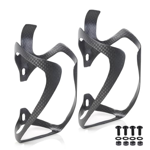 ThinkTop 2Pack Ultra-Light Full Carbon Fiber Bicycle Bike Drink Water Bottle Cage Holder Brackets for Road Bike MTB Cycling