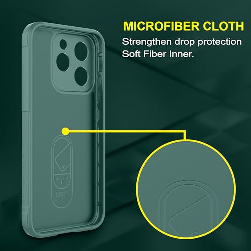 Image of amazon basics Back Case Cover for Realme 15T 5G | Compatible for Realme 15T 5G Back Cover | Liquid Silicon Magic Case with Camera Protection | Dark Green