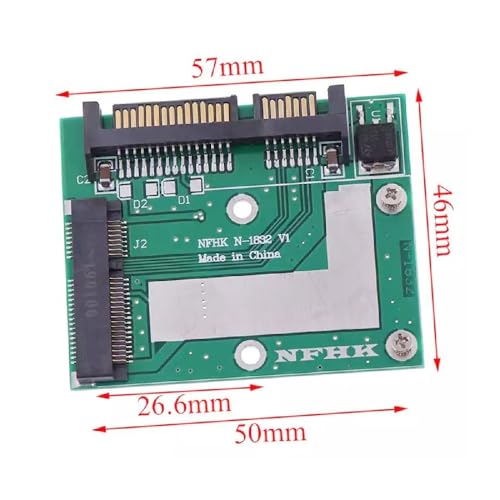 Image of cablecc 50Pin mSATA Low Profile 3050 SSD 5x3cm to 6Gbps 22Pin 2.5 inch SATA 3.0 Disk Adapter PCBA