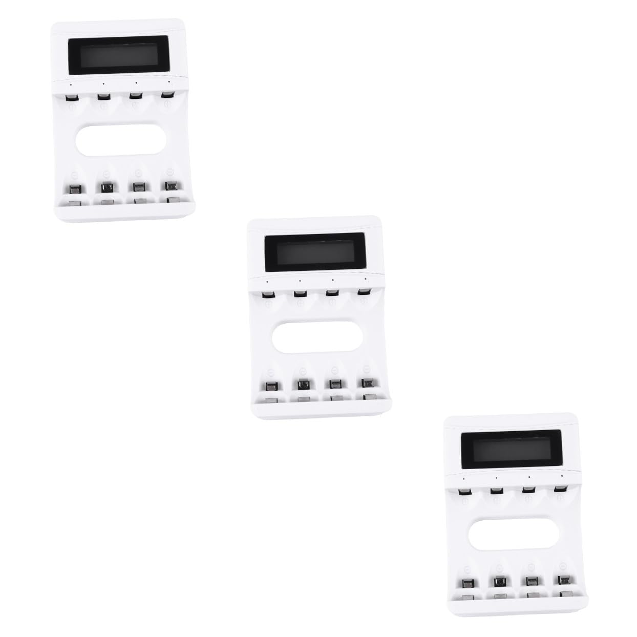 OSALADI 3pezzi Caricatore Usb Lcd Slot Per Batterie Ricaricabili Aa e Aaa Controllo Della Temperatura e Della Tensione Modalità Carica Per Massimizzare La Capacità Delle Batterie