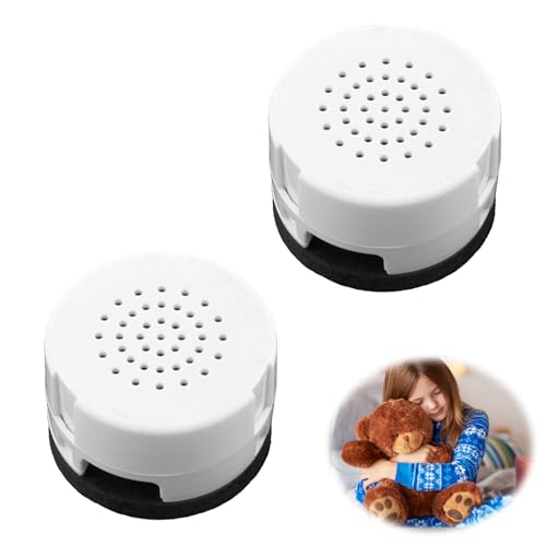 Voice Recorder for Teddy 2pcs 60 Seconds Recordable Compact Button Sound Box Mini Talking Tins Record a Message Toy Bear Recorders Module Device for Children Kids Doll Small Stuffed Animal