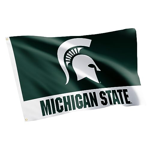Desert Cactus Michigan State University Flag Spartans MSU Banners 100% Polyester Indoor Outdoor 3x5 feet Flags (Design E)
