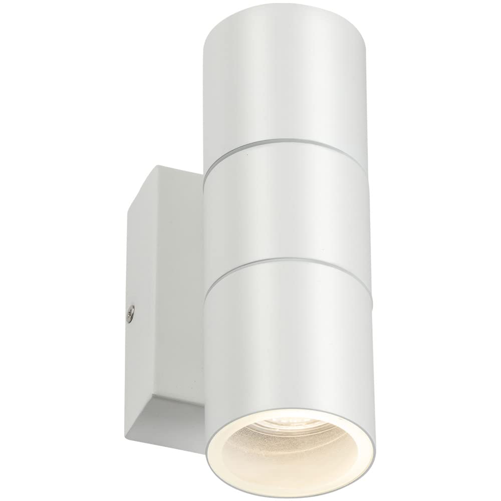 Modern External Exterior Up Down GU10 IP54 Rated Outdoor Security Wall Mounted Light Dusk to Dawn Photocell Sensor Mains 240V