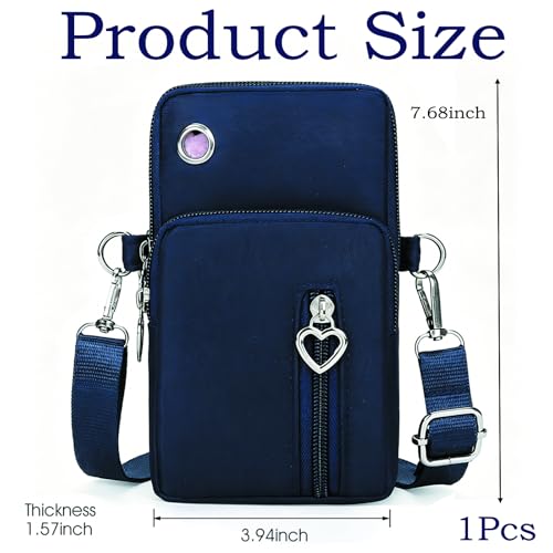 Image of Women's Mobile Pouch, Stylish Crossbody Phone Bag with Multiple Pockets, Lightweight Organizer for Daily Essentials, Compact Commute Accessory