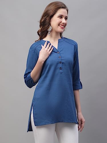 Image of Pistaa's Women's Cotton Relaxed Fit Short Kurti