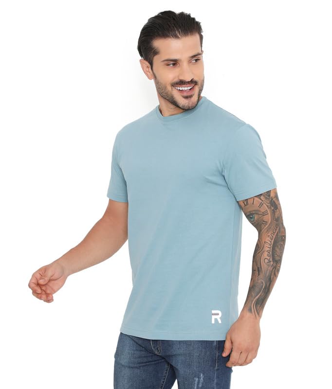 Image of Rivolta Men's Solid Regular Fit T-Shirt