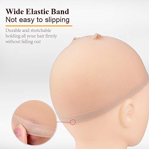 Morgles Wig Caps, 20Pcs Nude Wig Caps Stocking Caps For Wigs Beige Wig Cap Stretchy Nylon Wig Caps For Women-Beige #TOP4