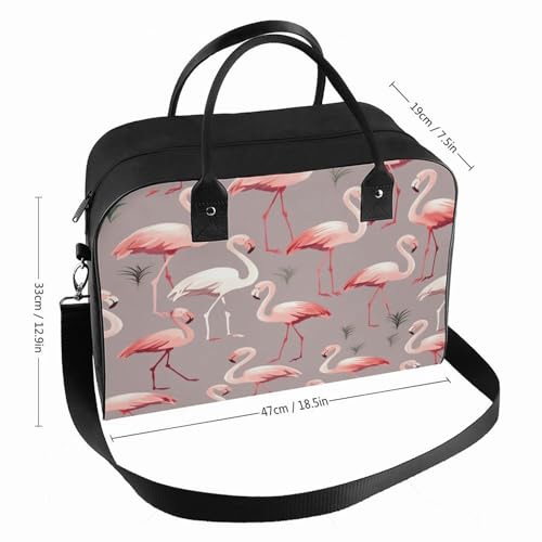Bolso Tote con estampado Pink Flamingo y correa ajustable miniatura 2