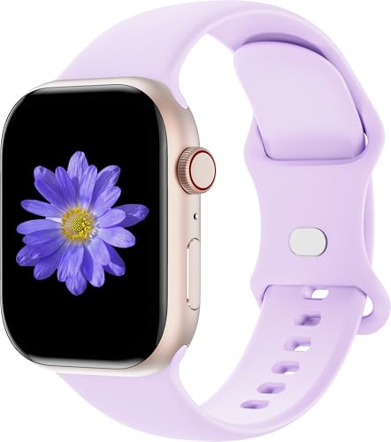 Cindgress Sport Band Compatible with Apple Watch 41mm 38mm 40mm 42mm for Women Men, Soft Silicone...