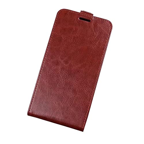 Coque pour HMD Pulse Pro portefeuille cuir marron étui R68