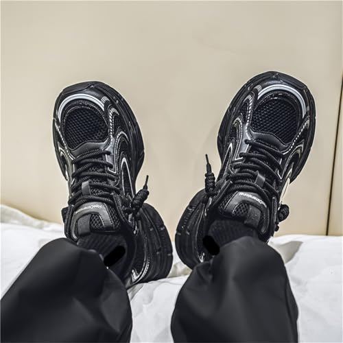 Casual Walking Shoes for Men Fashion Chunky Platform Sneakers Lace-Up Dad Style Footwear for Work Workout Everyday3