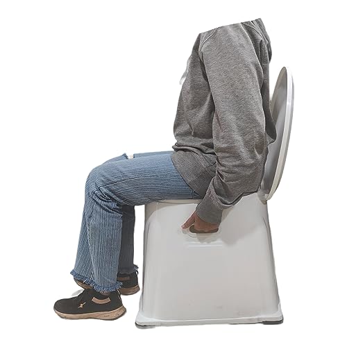 VEAYVA Portable Indian to Western Toilet Convertor | Commode Stool for Patients With Hand Shower Kit (White), Plastic
