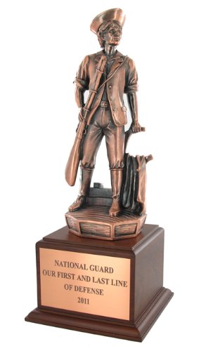 SHOP AWARDS AND GIFTS 16 Inch Bronze Minuteman National Guard Trophy