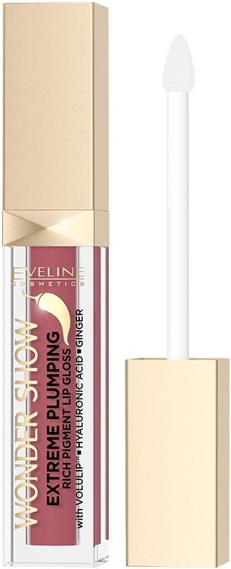 EVELINE COSMETICS Wonder Show Volumizing błyszczyk do ust Wonder Show - nr 04 Angel Kiss, 6,8 ml, formuła objętości z ekstraktem Volulip i chili