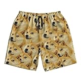 Herren Badehose Doge-Meme Schwimmhose Moderne Swim Shorts Verstellbar Kurze...