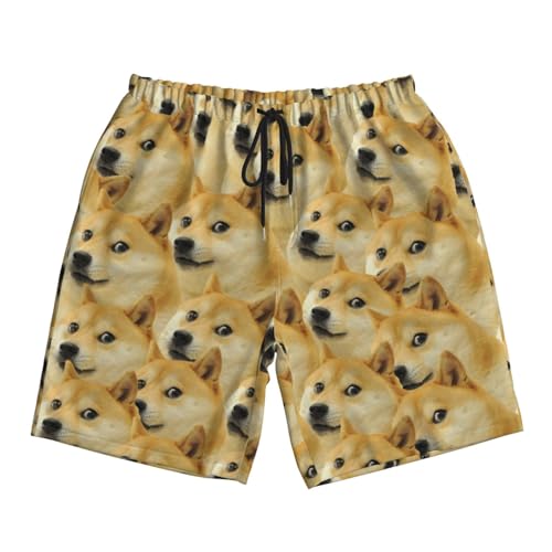 Doge Meme Mens Swim Trunks Quick Dry Board Shorts 7