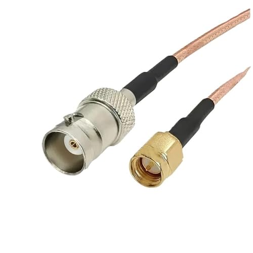 RG316�P�[�u�� Q9 BNC���X-SMA���X�I�X�A�_�v�^ �ᑹ�������P�[�u��(BNCF-SMAM-RG316,30CM)