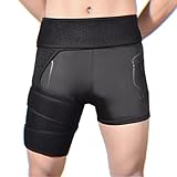 Oberschenkelbandage Kompressionsbandage für Hüfte, Verstellbarem Neopren Leistenbandage Oberschenkelstütze Riemen die Hüfte Ischias Entlastungsbandage, Schwarz