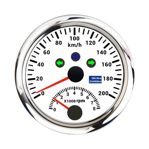 オドメーター カスタム 85mm デジタル トラック ボート ゲージ 0-200KM/H 0-120kmh スピードメーター タコメーター 8000RPM マリン ATV 9-32V用