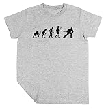 Mejor calidad Hielo Hockey Evolución Niño Niña Unisexo Gris Camiseta Manga Corta Kids Grey T-Shirt