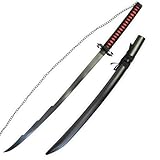 Fire and Steel Real Kurosaki Ichigo's Tensa Zangetsu Fullbring Katana (1st Ed.) Black, Red Large