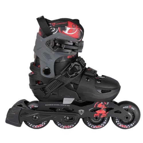 L6 Lumos Jr. Skates (Black, Adjustable EU Sizes 33-37)