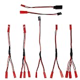 HeyMi 7Pcs JST Connector, JST Y Parallel Adapter JST Male Female Y Cable, Harness JST to JR Adapter