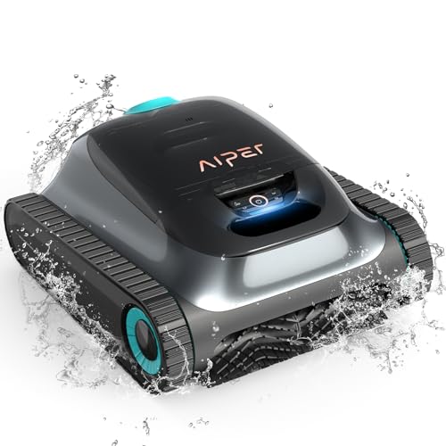 AIPER Scuba S1 Robot Limpiador Piscina Autónomo - 150 Min Duración, 4 Modos Limpieza, Filtro 3.5L, Limpia Suelos/Paredes/Línea Agua, Navegación Inteligente 2.0 para Piscinas Enterradas hasta 150m²