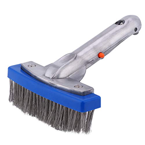 SEWOART 5 Inches Swimming Pool Bottom Brush Pool Cleaning Brush Sturdy Steel Bristles Bathrooms Decks