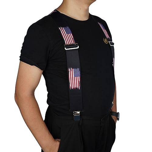 Image of MELOTOUGH Men's Suspenders w /Clip Heavy Duty suspenders for men Big and Tall Work suspenders for Jeans