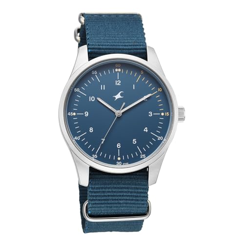Image of Fastrack Stunners XI with Quartz Analog Blue Dial Blue Nylon /NATO Strap Watch for Men - 38214SP01