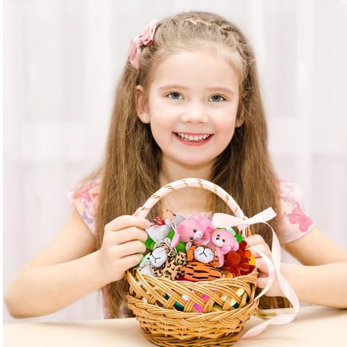 Hebterrka 12er Pack Kleine Plüschtiere für Kinder Mini Plüsch Schlüsselanhänger, Weihnachts- und Geburtstagsgeschenke, Party Mitgebsel, Goodie Bag Füller