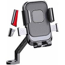 Motorcycle Phone Mount Holder for Yamaha YZF-R1 5th Generation 20212025 Cell Phone Holder Bike Holder Clamp Anti-Shake Handlebar Cradle,Rearviewmirror-Red