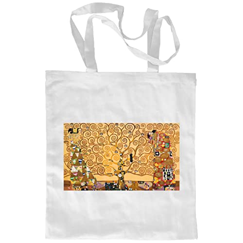 My Custom Style Bolso Shopper Algodón Negro#Arte-Árbol de la Vida, Klimt# M70