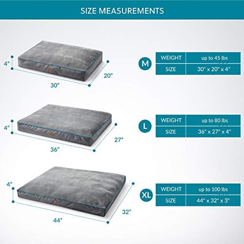 Bedsure Waterproof Dog Pillows For Meidum Dogs - Up To 50Lbs Medium Dog Bed With Removable Washable Cover, Pet Bed Mat Pillows, Grey #TOP5