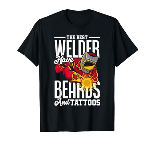 Funny Welding Beards & Tattoos T-Shirt