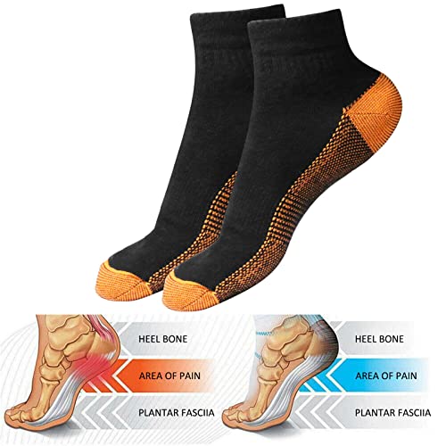 Image of Cooper Foot Compression Socks - Plantar Fasciitis Socks for Arch Ankle Support, Foot Pain Relief Circulation