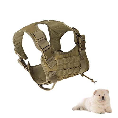 COLLBATH Dog Vest 1000d Nylon Waterproof Comfortable with 4 Buckle for Patrol Suit Training and Outings