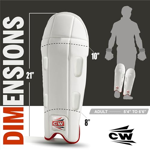 Image of CW Test Wicket Keeping Pads for Men Cricket Legguard for Wicket Keeper