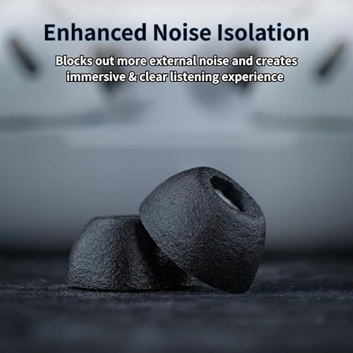 Image of Comply TrueGrip MAX | Premium Memory Foam Replacement Earbud Tips for Apple AirPods Pro Gen 3 | Long Lasting Comfort, MAX Durability, Secure Fit, Superior Noise Isolation| Black (Small) (1 Pair)