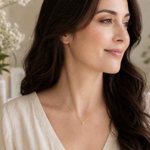 Image of RIDHVEE Anti-Tarnish Gold Plated Pendant Necklace for Women & Girls | Skin Friendly Lightweight Fashion Jewellery | Elegant Minimalist Chain Necklace & Gifting