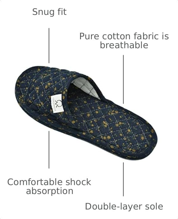 Image of Ultralight Soft Indoor Open Toe Cotton linen Slippers Absorb Sweat Cloth Bottom House Slippers
