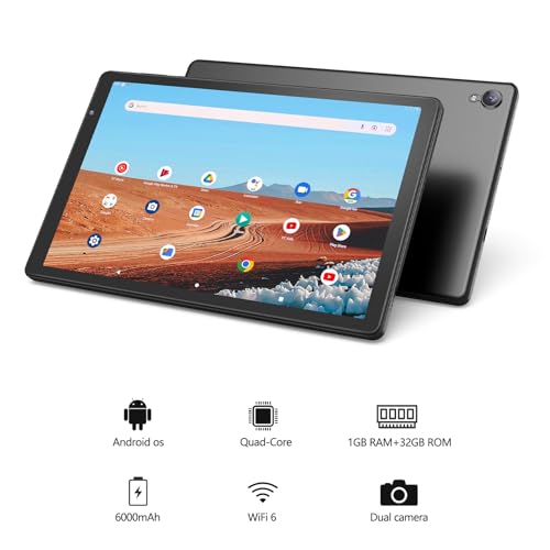 Image of Tablet 10 inch Android Tablets with 2GB RAM, 32GB ROM, 512GB Expandable, Quad-Core,1280 * 800 HD IPS, 2MP + 8MP Dual Camera, Wi-Fi, Stable Tablet with 6000mAh Battery