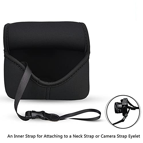 Jjc Soft Neoprene Digital Camera Case Pouch Compact Bag Protector With Anti-Lost Inner Strap For Sony Zv-E10 A6500 A6400 A6300 A6100 A6000 A5500 A5100 With E 16-50Mm Lens #TOP6